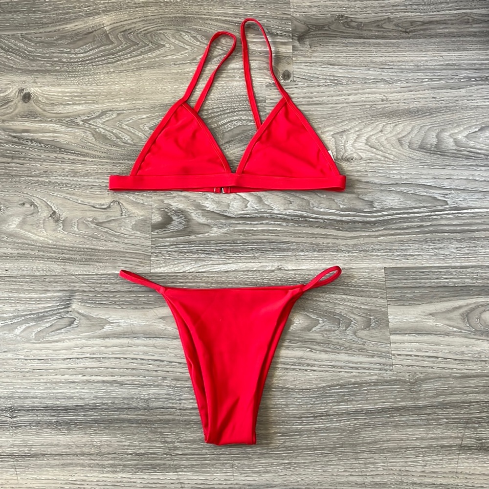 Amazon Red String Bikini